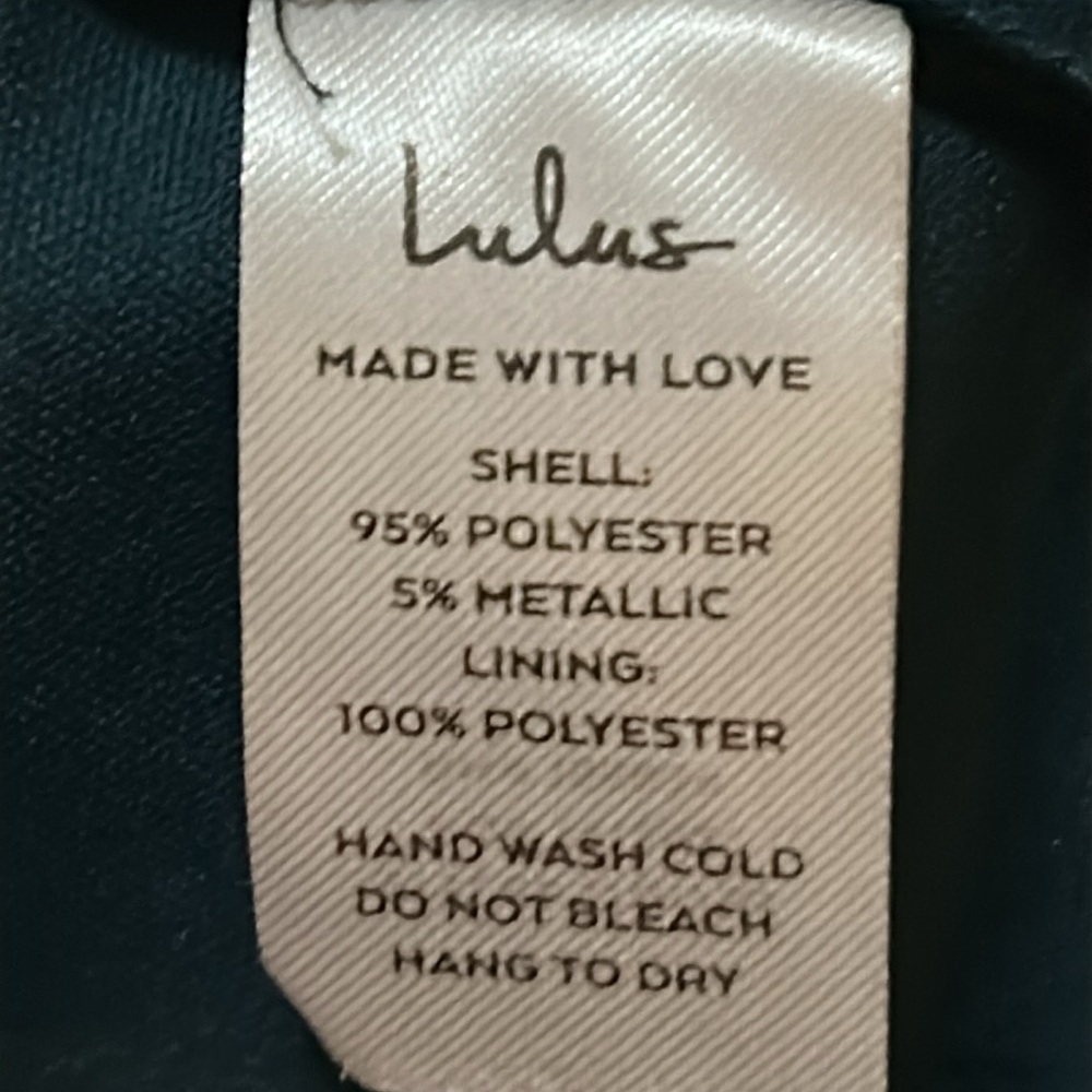 Lulus Ailey Gold and Teal Blue Skater Dress Size Medium NWT - Picture 10 of 10